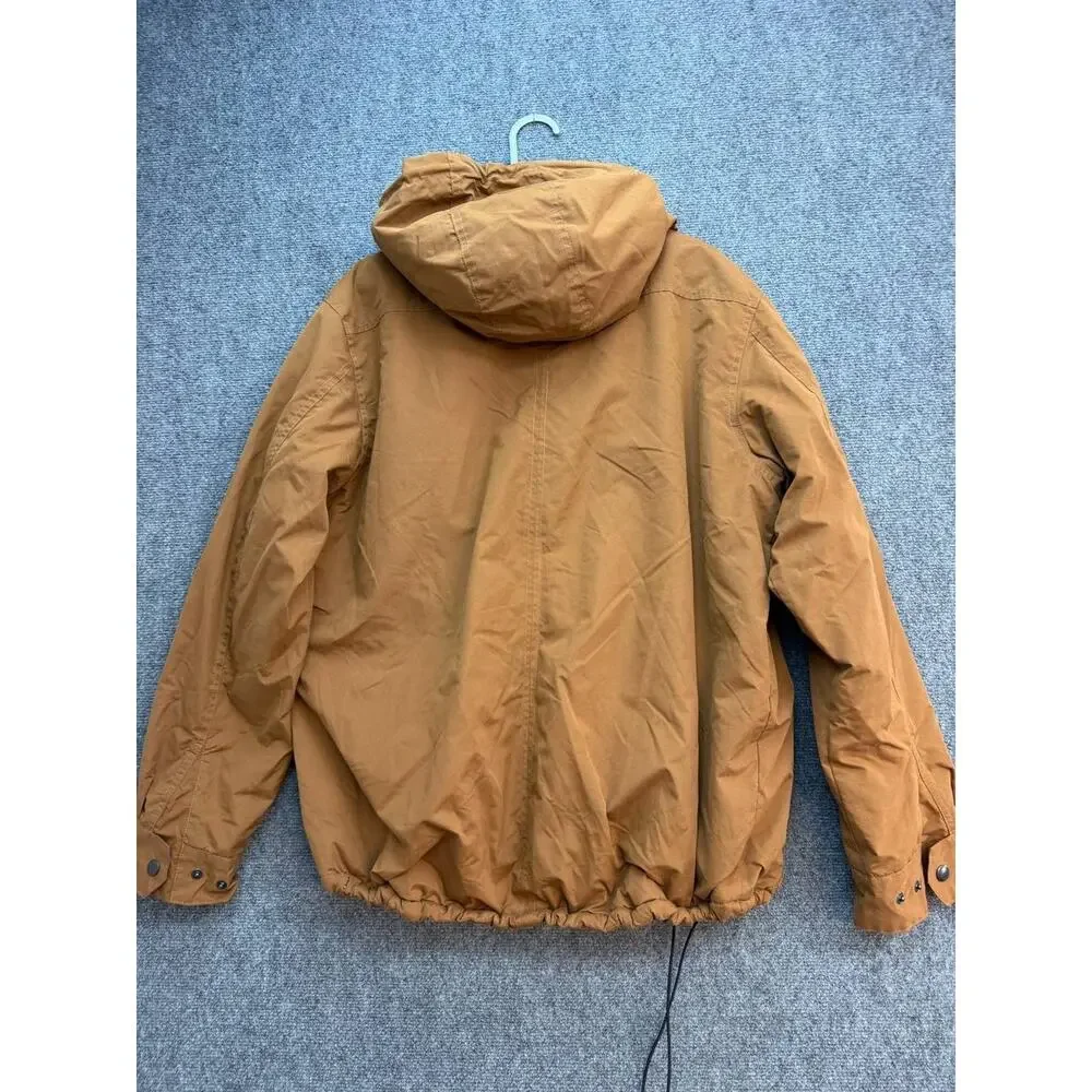 Old Navy Men’s XL Brown Sherpa Lined Hooded Utility Jacket Runs Small